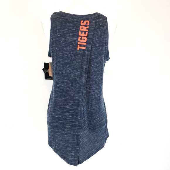 NEW!! MLB Womens SIZE S Detroit Tigers Sleeveless Tank Top Blue Space Dye FLAW - Picture 3 of 13